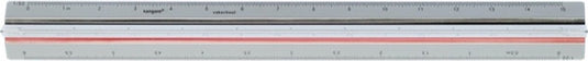 Kangaro schaalstok vakschool - 30 cm - aluminium - schaalverdeling 1:20 25 33,33 50 75 100