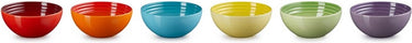 Le creuset set regenboog snackkommen van aardewerk | 6 stuks