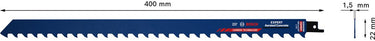 Bosch expert serie - reciprozaagblad - carbide - beton - 400mm