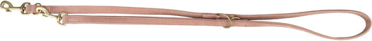 Trixie hondenriem pure verstelbaar leer roze s-m 200x1,5 cm