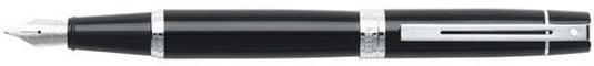 Sheaffer vulpen - 300 e9312 - m - glossy black chrome plated - sf-e0931253