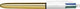 Bic 964774 balpen zwart, blauw, groen, rood intrekbare balpen met klembevestiging 1 stuk