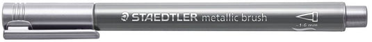 Staedtler - metallic brush pen - met penseelpunt - zilver - doos met 10 stuks