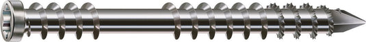 Spax terrasschroef, 5 x 40 mm, 180 stuks, fixeerschroefdraad, cilinderkop, t-star plus t25, cut-punt, roestvast staal a2 - 8000000288210