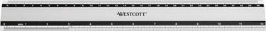 Westcott liniaal - 30cm 12 inch - aluminium - met anti slip - ac-e10191