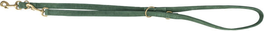 Trixie hondenriem pure verstelbaar leer saliegroen m-l 200x2 cm
