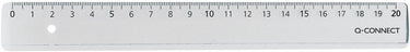 Q-connect meetlat, transparant polystereen, 20 cm 20 stuks
