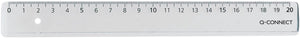 Q-connect meetlat, transparant polystereen, 20 cm 20 stuks