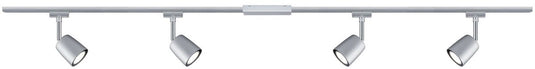 Paulmann urail railspot cover startersset gu10 max. 4x10w dimbaar 230v chroom mat, chroom