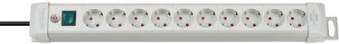 Brennenstuhl premium-line stekkerdoos 10-voudig lichtgrijs 3m h05vv-f 3g1,5