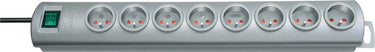 Brennenstuhl primera-line stekkerdoos 8-voudig zilver 2m h05vv-f 3g1,5 *fr be*