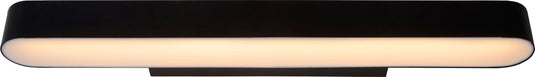 Lucide madelon - wandlamp badkamer - led - 1x9w 2700k - ip44 - zwart