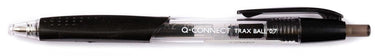 Q-connect balpen, met grip, medium punt, zwart 12 stuks