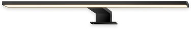 B.k.licht briloner dun - led spiegelverlichting - warm wit licht - spiegellamp - klembaar of schroefbaar - zwart - 50x10.5x4 cm