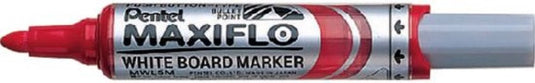 Pentel - viltstift mwl5m maxiflo whiteboard rood 3mm | 12 stuks