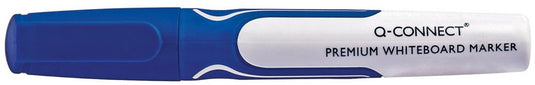 Q-connect premium whiteboard marker, 3 mm, ronde punt, blauw 10 stuks