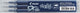 Pilot set van 3 - vulling frixion ball 0.7 - zwartblauw - medium penpunt