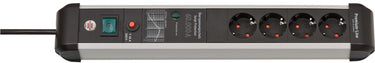 Brennenstuhl premium-protect-line 60.000a stekkerdoos met overspanningsbeveiliging 4-voudig 3m h05vv-f 3g1,5