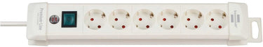 Brennenstuhl premium-line stekkerdoos 6-voudig wit 3m h05vv-f 3g1,5