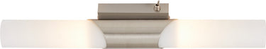B.k.licht briloner kabili - led spiegellamp - spiegelverlichting badkamer - 2x e14 fitting - nickel - 43.5 cm