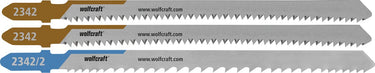 Wolfcraft - keukenblad decoupeerzaagbladen - 3 stuks - voor hout, metaal en kunststof - decoupeerzaagblad - 2342000