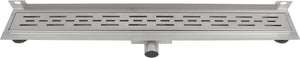 Differnz douchegoot - muur flens rvs - 7 x 7 x 80 cm
