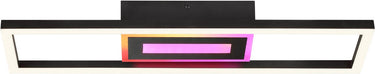 Brilliant besson - plafondlamp - led 20w - cct - 3000k-6500k - dimbaar - icrgb - afstandsbediening - zwart