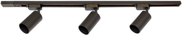 Integral 1 meter 1-fase railset zwart inclusief 3x gu10 spots (excl. lichtbron) met eindkap | 3 x gu10