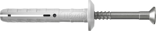 Fischer 50339 np nagelpluggen met kraag - 6 x 40 mm (50st)