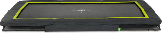 Exit toys exit silhouette sporttrampoline 244x366cm - inground - ingraaftrampoline - rechthoekig - voor kinderen - zwart