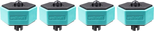 Wolfcraft - werkbank accessoires - 4 multifunctionele anti slip werkstuksteunen voor werktafel - 20mm - 6892000