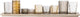 Bloomingville - waxinelichtjes - glas hout - bruin - set van 10 - l56xh10xb14 cm