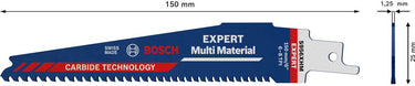 Bosch expert serie - reciprozaagblad - multi materiaal - 150mm - węgliktechnologie