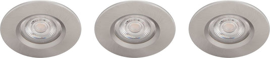 Philips led philips dive badkamerinbouwspot - 3-lichts - nikkel
