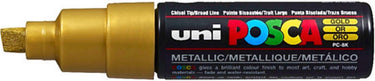 Uni posca verfmarker 8k goud - beitelpunt 8mm