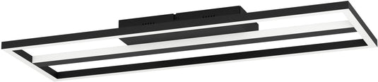 Eglo connect.z calagrano-z smart plafondlamp - 64 cm - zwart wit - instelbaar rgb wit licht - dimbaar - zigbee