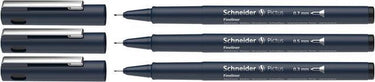 Schneider schrijfwaren schneider fineliner - pictus - zwart - 3 lijnbreedtes - s-197593