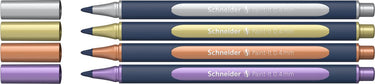 Schneider schrijfwaren schneider paint-it 050 - rollerball metallic - 0.4mm - etui 4 stuks - assorti - s-ml05011501