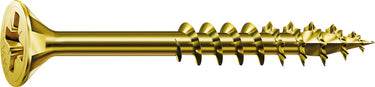 Spax universele schroef, 4 x 60 mm, 90 stuks, deeldraad, verzonken kop, kruiskop z2, 4cut, yellox - 8000000287442