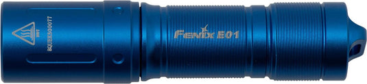 Fenix e01 v2.0 zaklamp fee01-bl led zaklamp every day carry edc sleutelhangerzaklamp, 100 lumen, blauw, aluminium