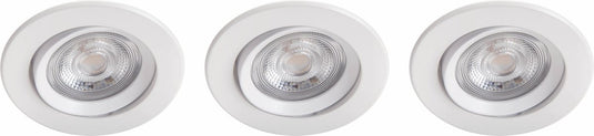 Philips led philips sparkle inbouwspot - 3-lichts - wit