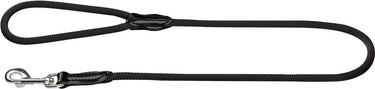 Hunter looplijn freestyle nylon rond zwart - hondenriem - 110x1 cm