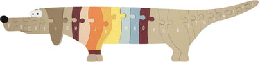 Small foot - houten letter- en vormenpuzzel hond, 26st.