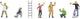 Noch 36566 n graffitispuiters figuren geverfd, staand