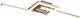 Rl live your light reality viale - plafondlamp - nikkel mat - incl. 1x smd 17w - draaibaar