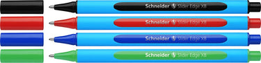Schneider schrijfwaren schneider balpen - slider edge - 4 stuks - basic kleuren - s-152273