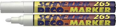 Schneider krijt deco marker 265 wit 10st.