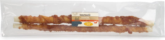 Beeztees culinair kauwstaaf met kip 2 stuks 45 cm - hondensnack - kauwsnack -