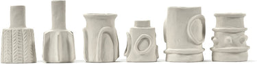 Serax set van 6 vaasjes molly beige aardewerk ø 6,5x11cm marie michielssen