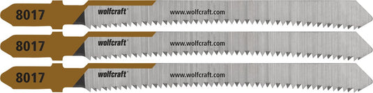 Wolfcraft - 3 decoupeerzaagbladen voor multiplex mdf - 50mm - hcs-blad met t-schacht - 8017000